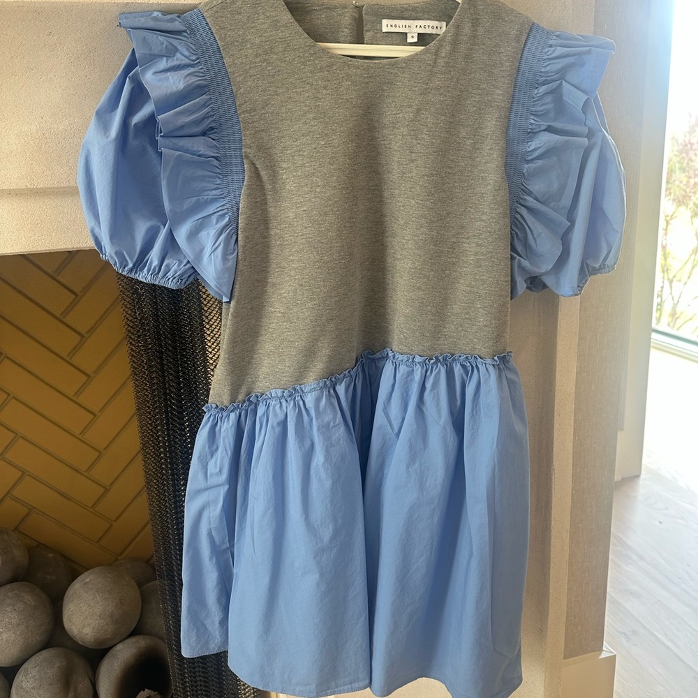 English factory Mixed media dress- SMALL
